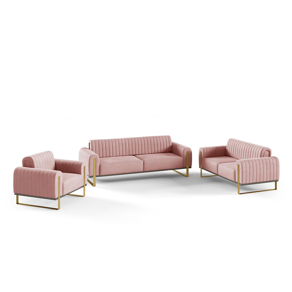 Fun Möbel Sofaset, Altrosa, Textil, 228x79x90 cm, Wohnzimmer, Sofas & Couches, Sitzgarnituren Fun Möbel Sofaset, Altrosa, Textil, 228x79x90 cm, Wohnzimmer, Sofas & Couches, Sitzgarnituren von Fun Möbel