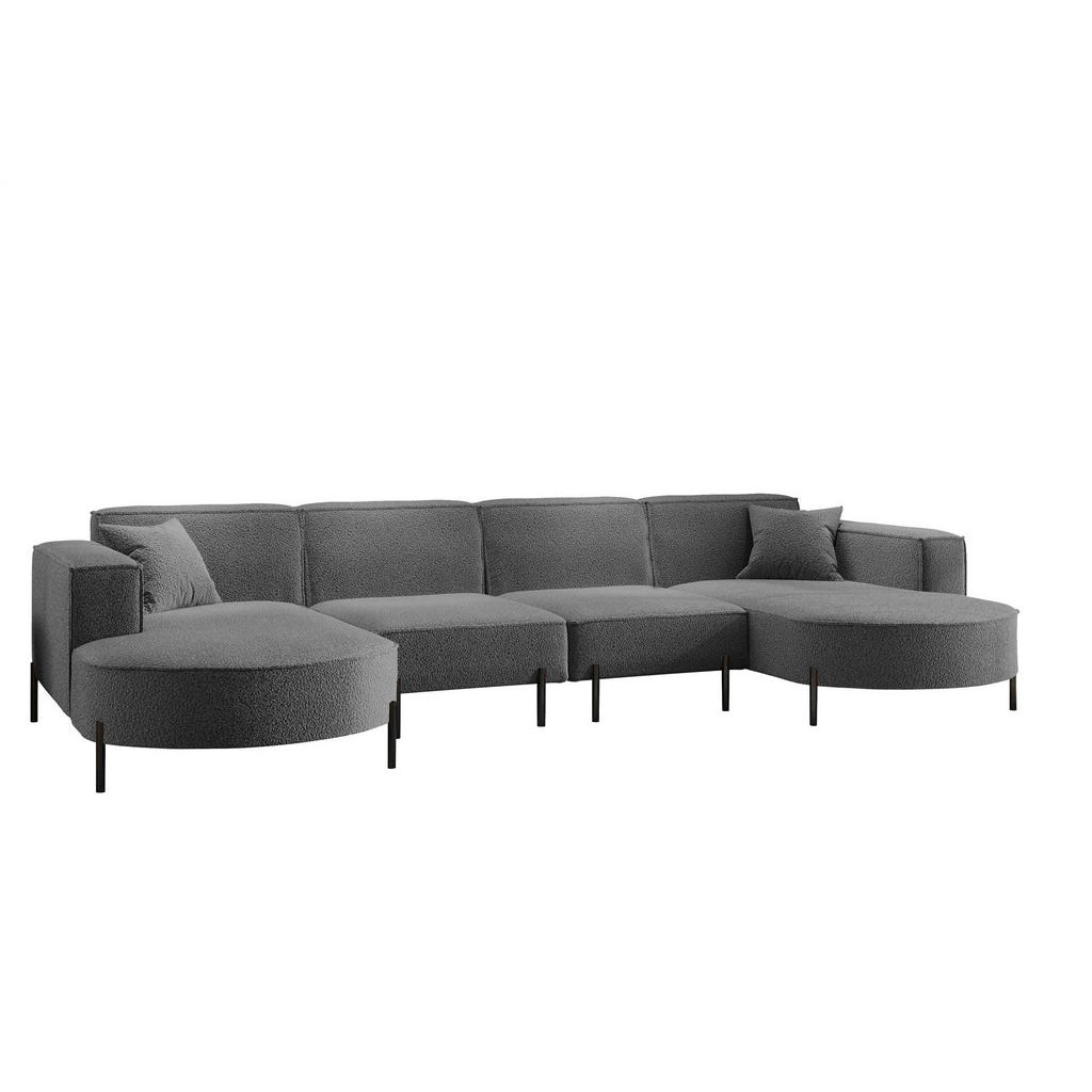 Fun Möbel WOHNLANDSCHAFT Dunkelgrau Fun Möbel WOHNLANDSCHAFT Dunkelgrau