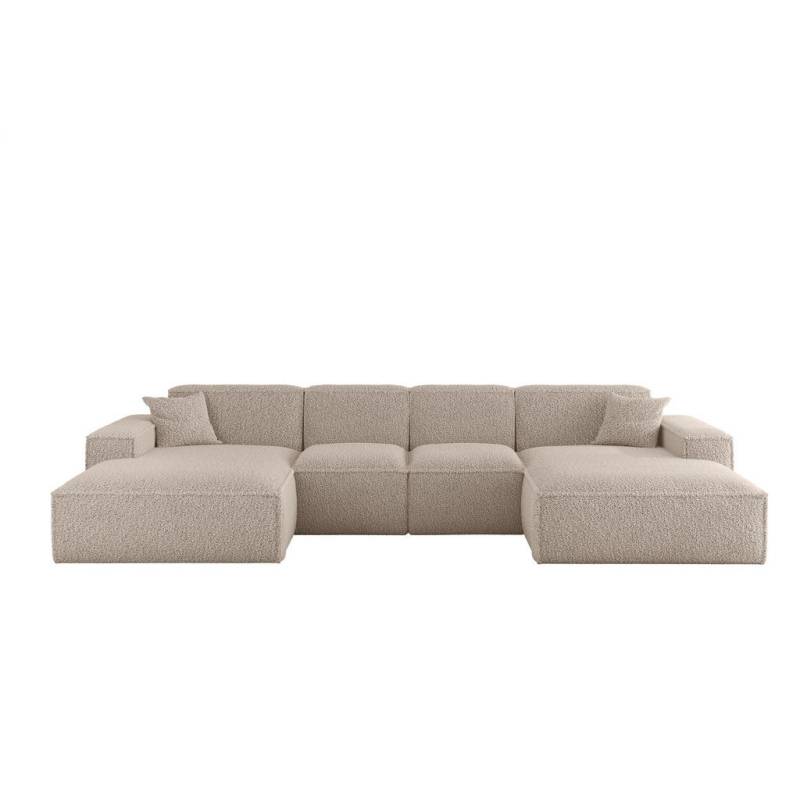 Fun Möbel WOHNLANDSCHAFT Hellbraun