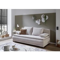 Funktionssofa 3-Sitzer Schlafsofa mit Bettkasten ca. 160x200 cm. LIAM Mink Hellbraun
