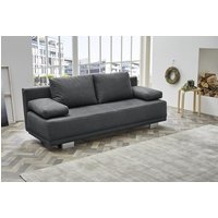 Schlafcouch mit Bettkasten 196 cm breit Grau LUZIO