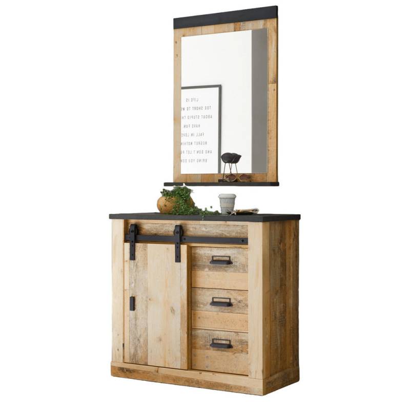 Furn.Design GARDEROBE Natur, Anthrazit