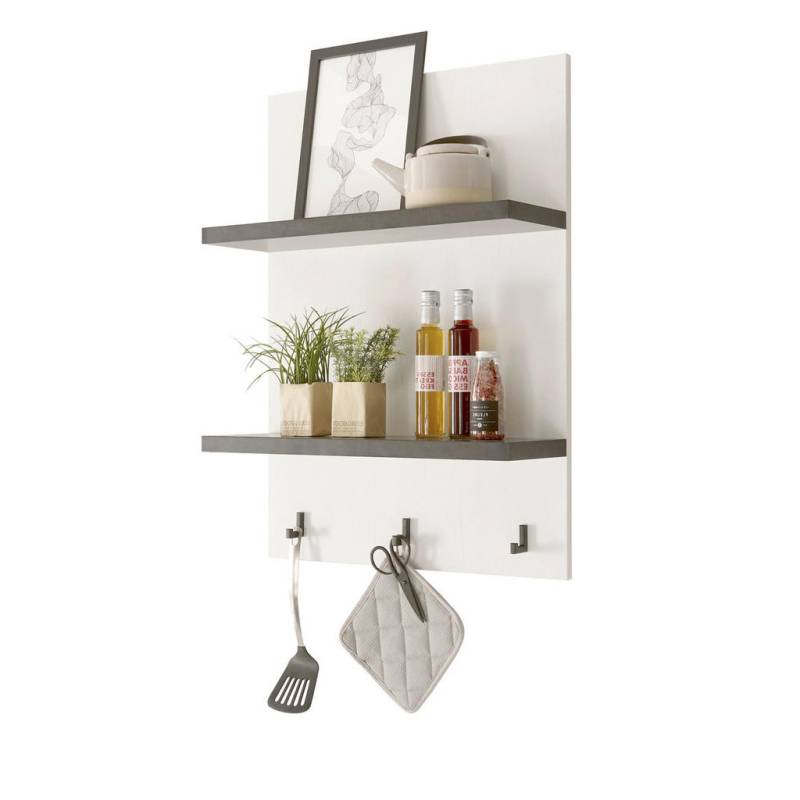 Furn.Design KÜCHENREGAL Weiß, Anthrazit
