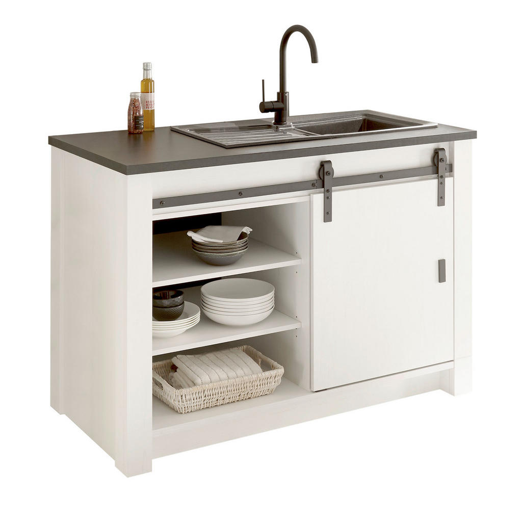 Furn.Design KÜCHENSCHRANK Weiß, Anthrazit Furn.Design KÜCHENSCHRANK Weiß, Anthrazit