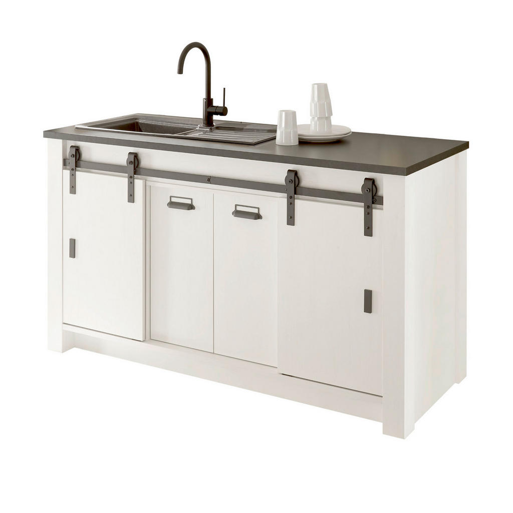 Furn.Design KÜCHENSCHRANK Weiß, Anthrazit Furn.Design KÜCHENSCHRANK Weiß, Anthrazit