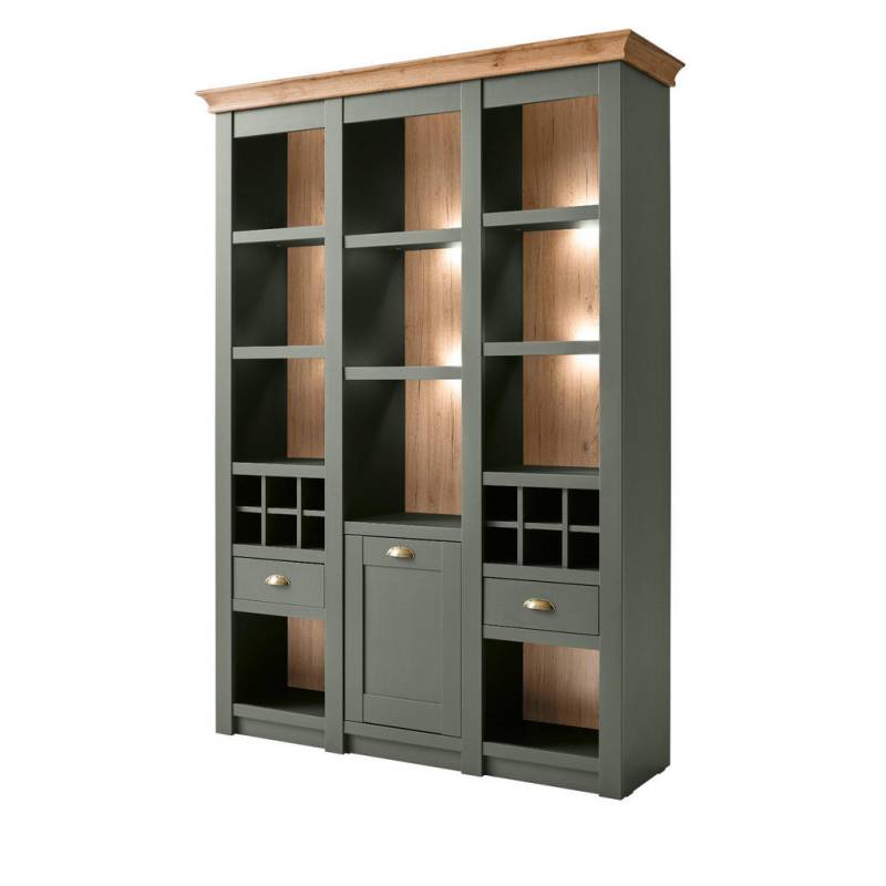 Furn.Design REGAL Grün, Eiche Wotan