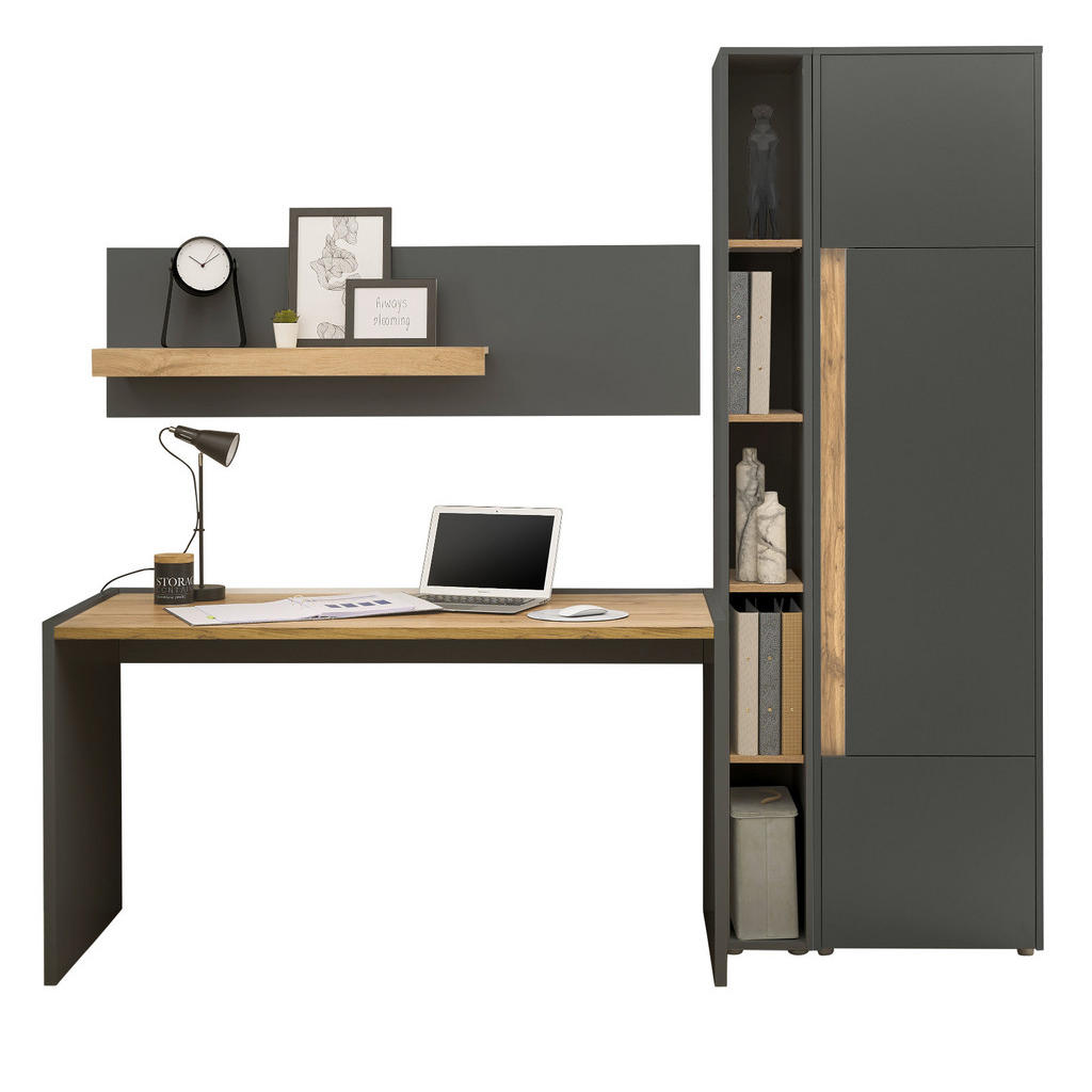 Furn.Design SCHREIBTISCH Grau, Eiche Wotan Furn.Design SCHREIBTISCH Grau, Eiche Wotan