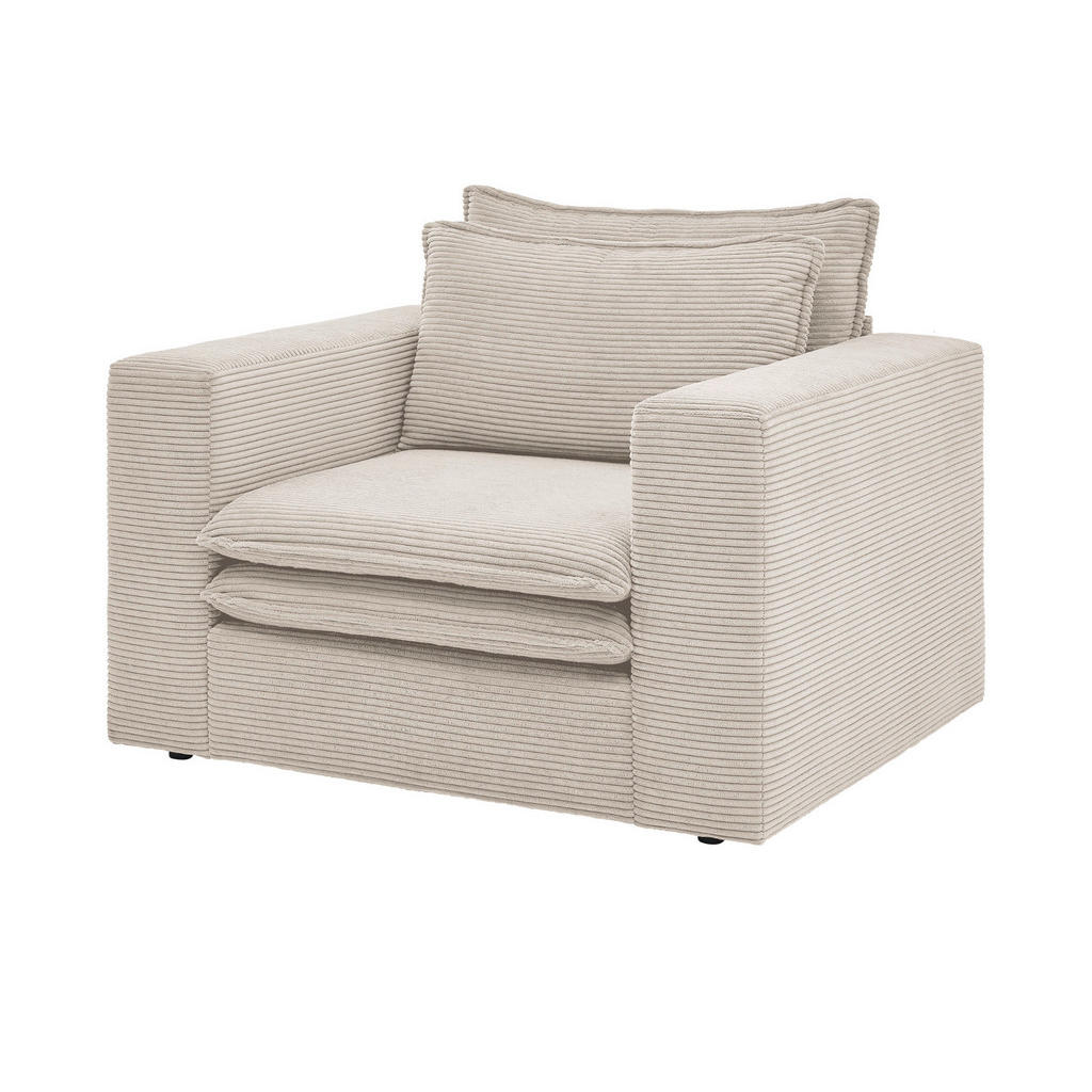 Furn.Design Sessel, Beige, Holz, Textil, Nachbildung, 110x83x91 cm, Wohnzimmer, Sessel, Polstersessel von Furn.Design