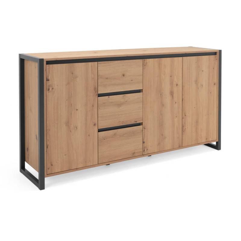 Furn.Design SIDEBOARD Eiche Artisan, Anthrazit