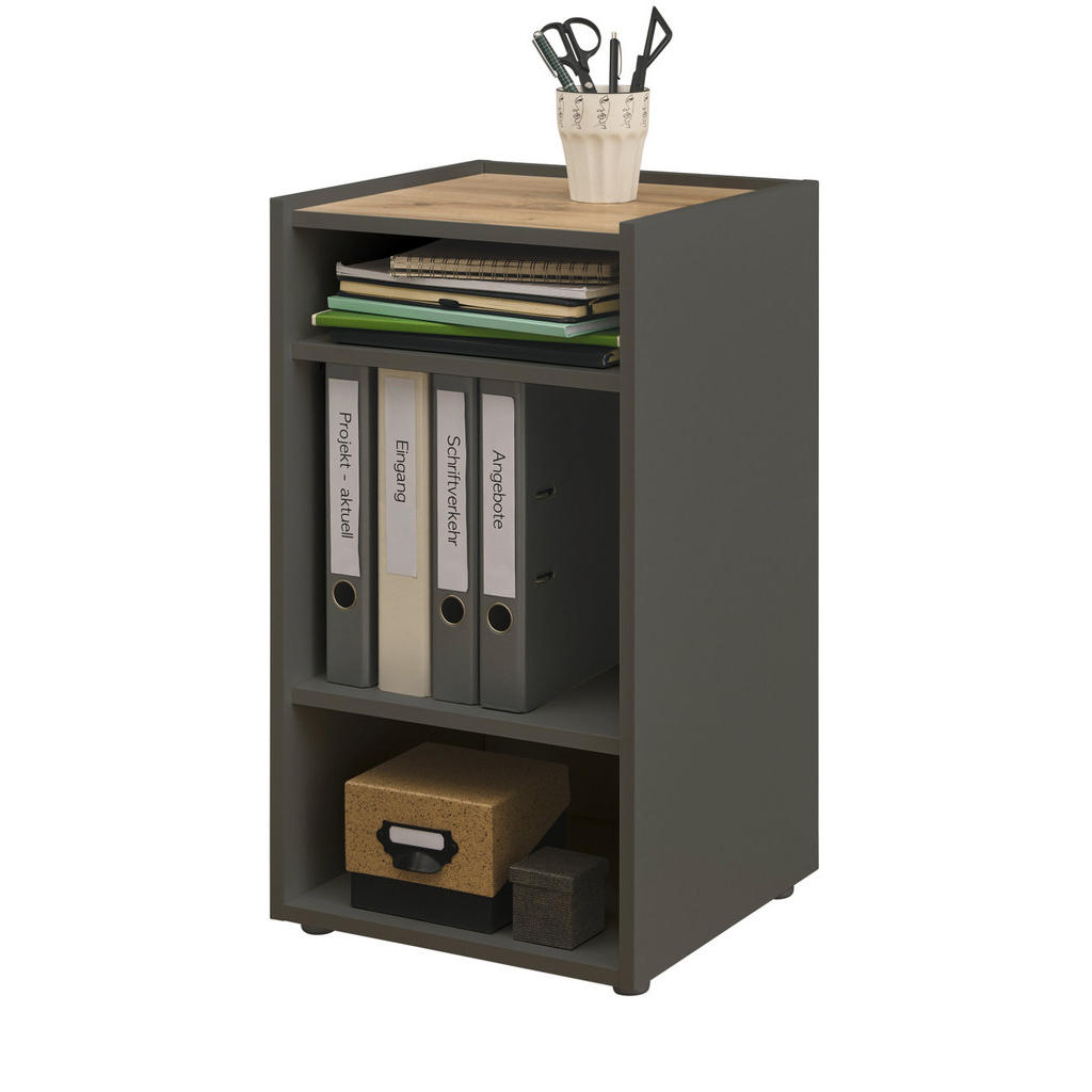 Furn.Design STANDCONTAINER Grau, Eiche Wotan