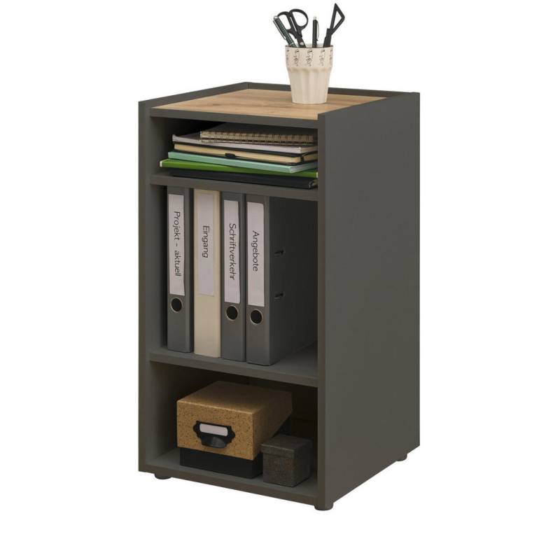 Furn.Design STANDCONTAINER Grau, Eiche Wotan