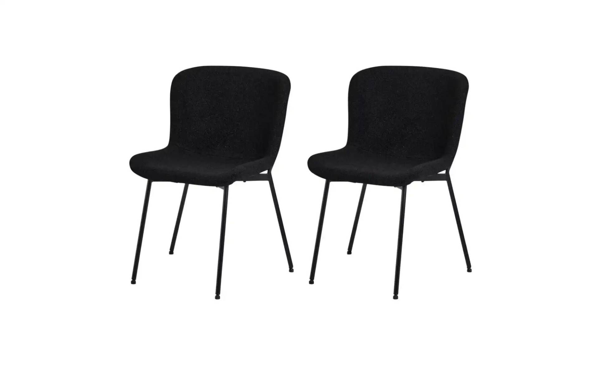 Furnhouse Esszimmerstuhl 2er-Set  Teddy ¦ schwarz ¦ Maße (cm): B: 52 H: 80 Stühle > Polsterstühle - Höffner