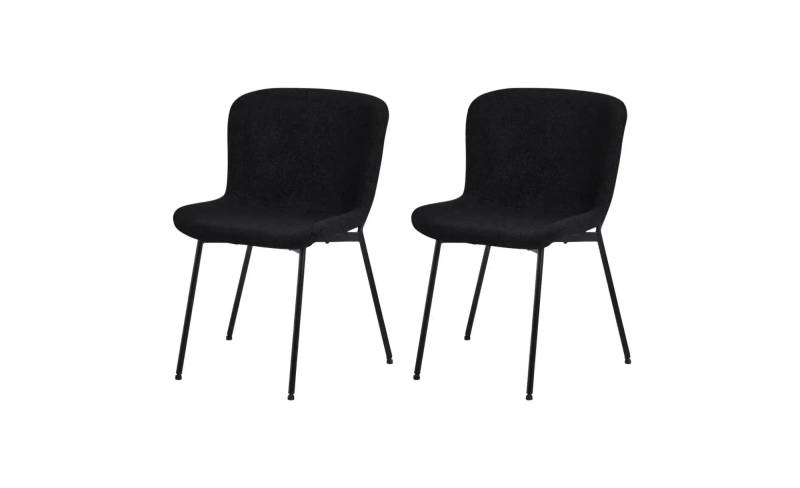 Furnhouse Esszimmerstuhl 2er-Set  Teddy ¦ schwarz ¦ Maße (cm): B: 52 H: 80 Stühle > Polsterstühle - Höffner