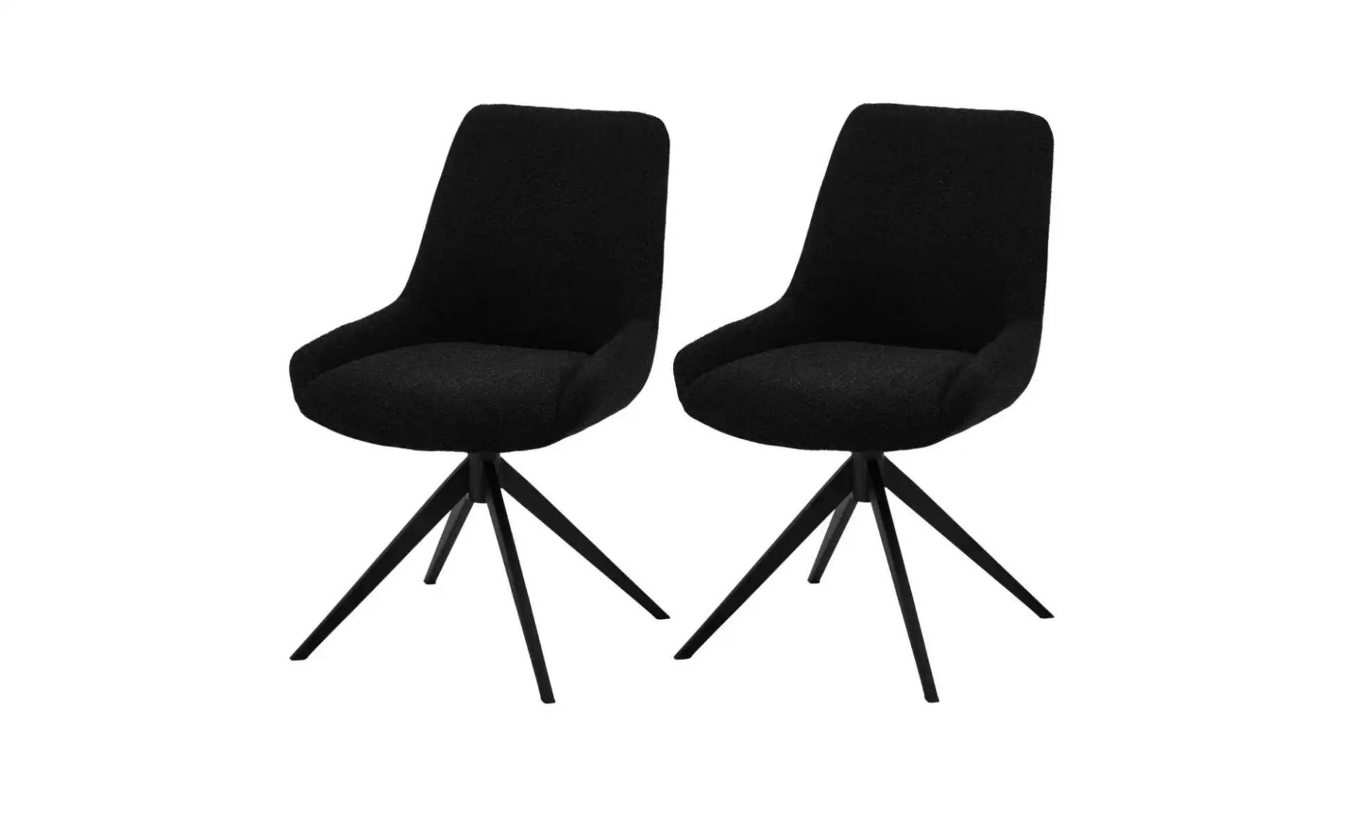 Furnhouse Esszimmerstuhl 2er-Set  Helena ¦ schwarz ¦ Maße (cm): B: 56 H: 87 Stühle > Polsterstühle - Höffner
