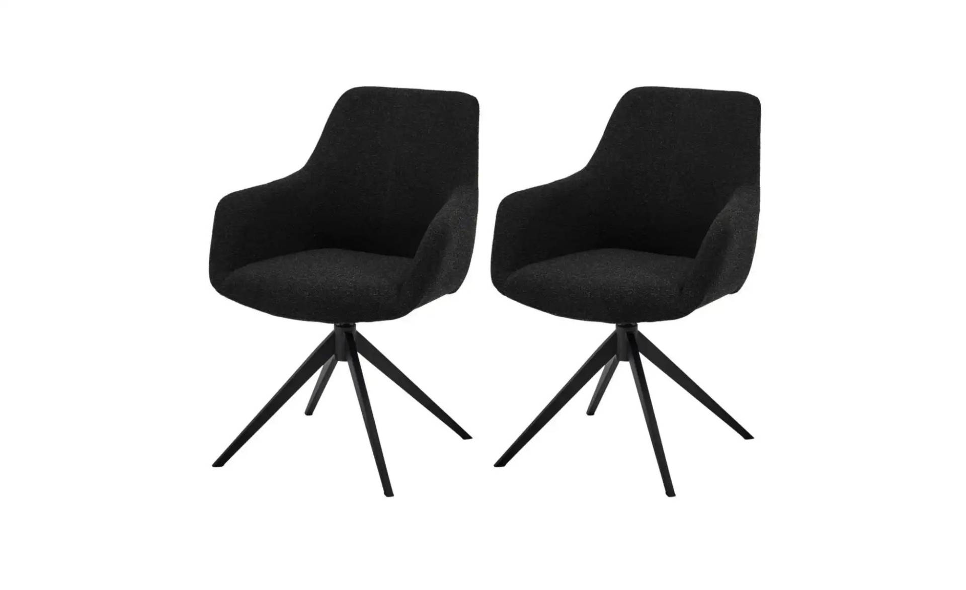 Furnhouse Esszimmerstuhl 2er-Set  Helena ¦ schwarz ¦ Maße (cm): B: 64 H: 87 Stühle > Polsterstühle - Höffner