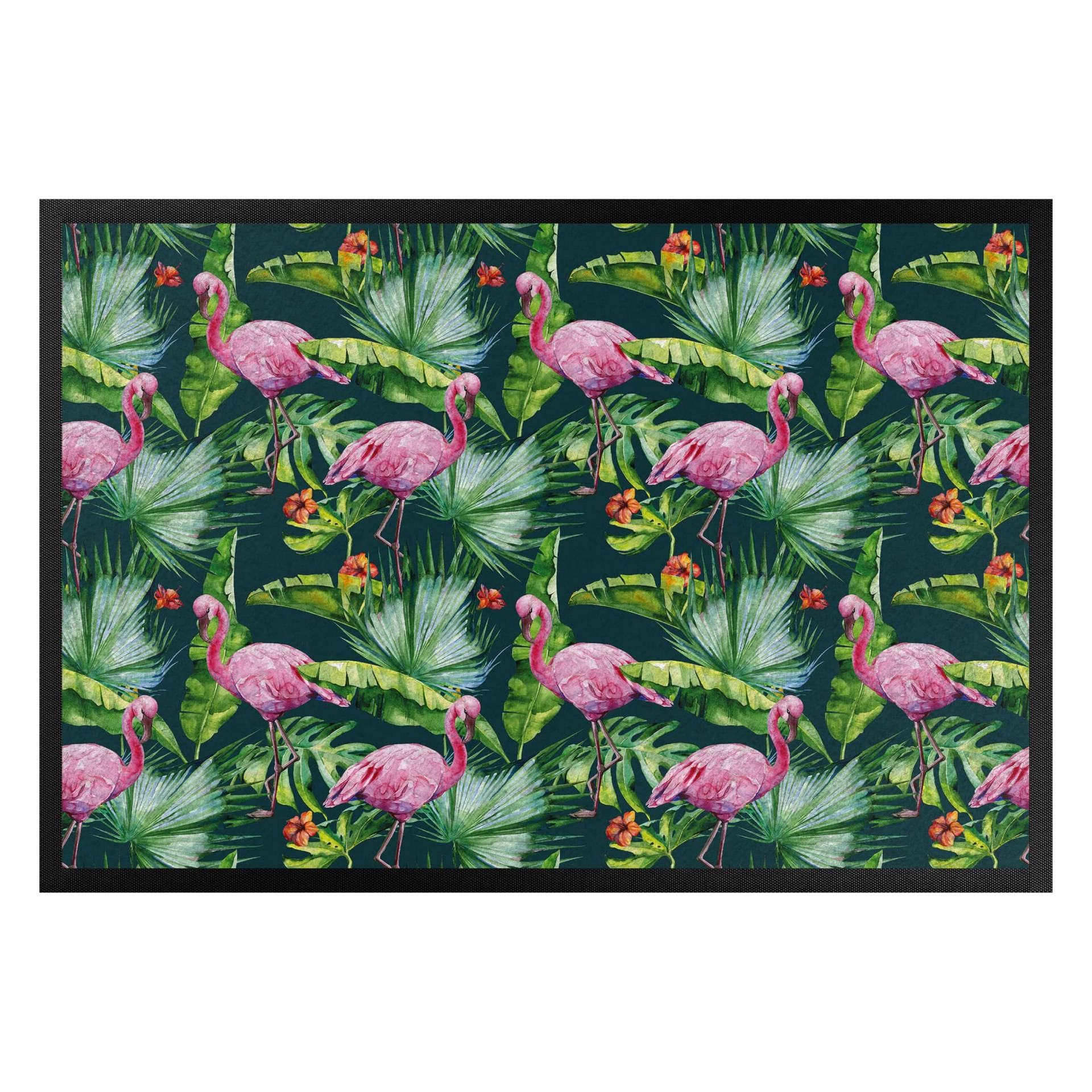 Fußmatte Tropical Flamingo pattern