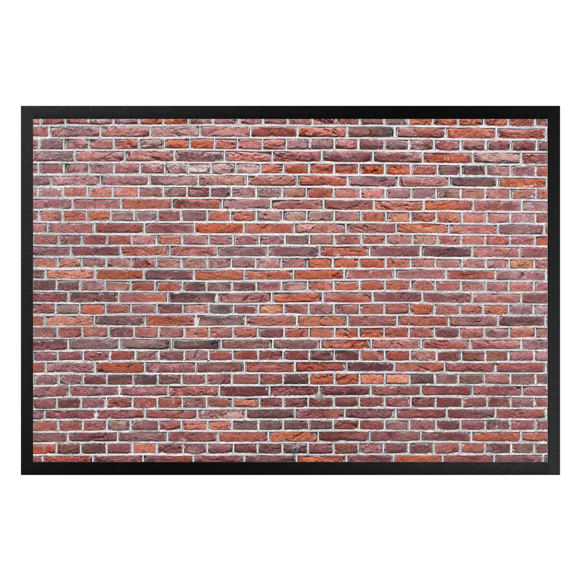 Fußmatte Rote Backstein Mauer
