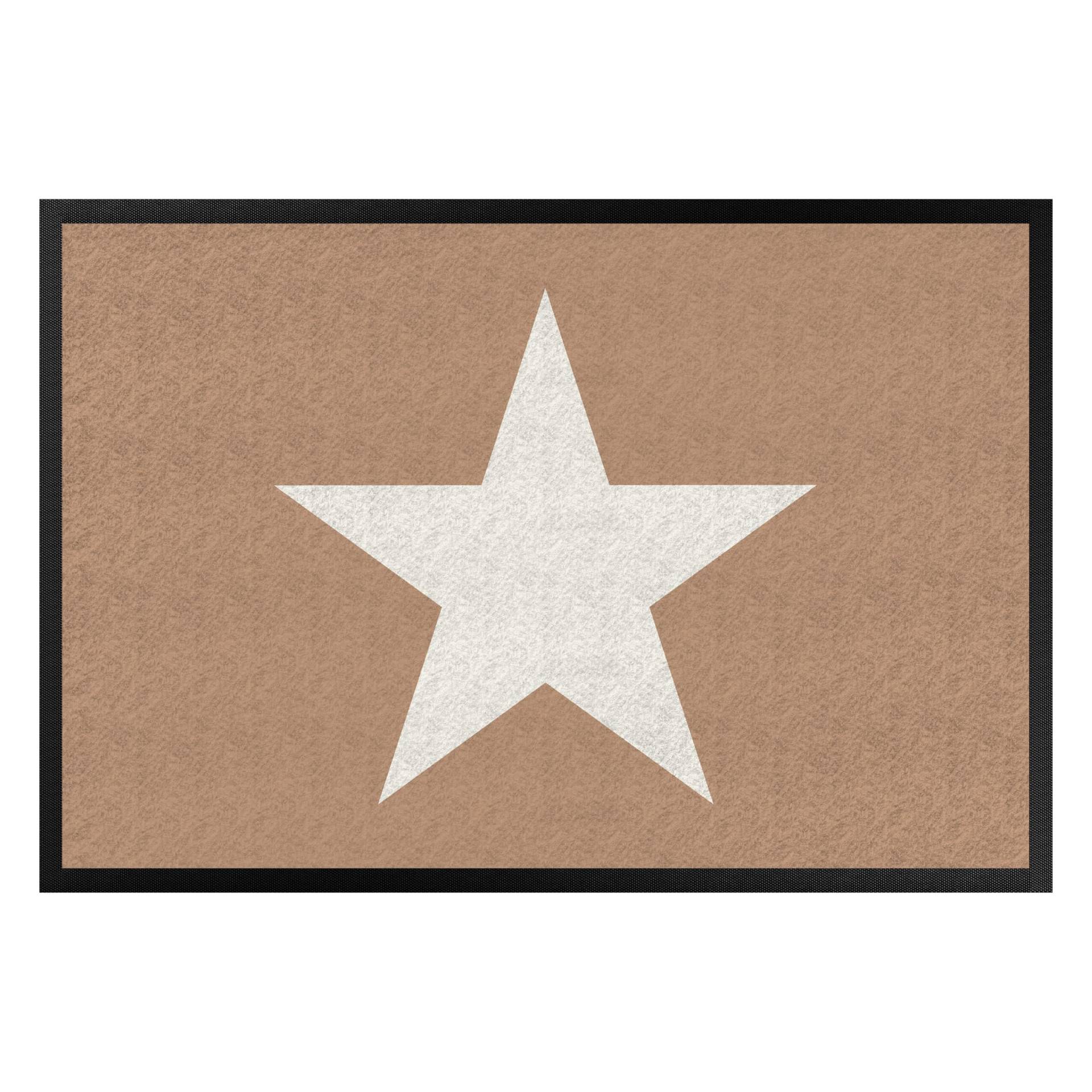 Fußmatte Stern in khaki