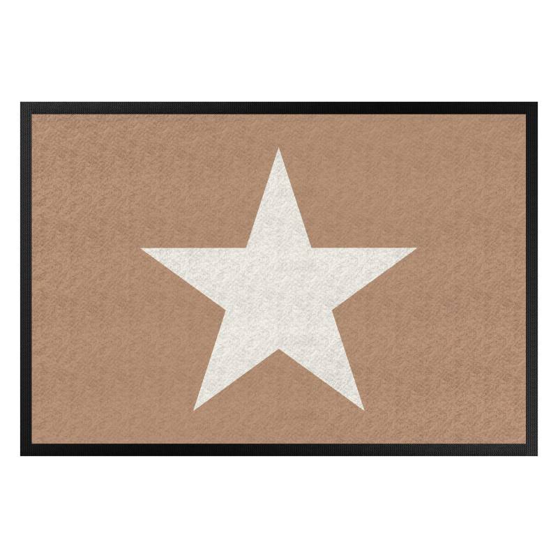 Fußmatte Stern in khaki