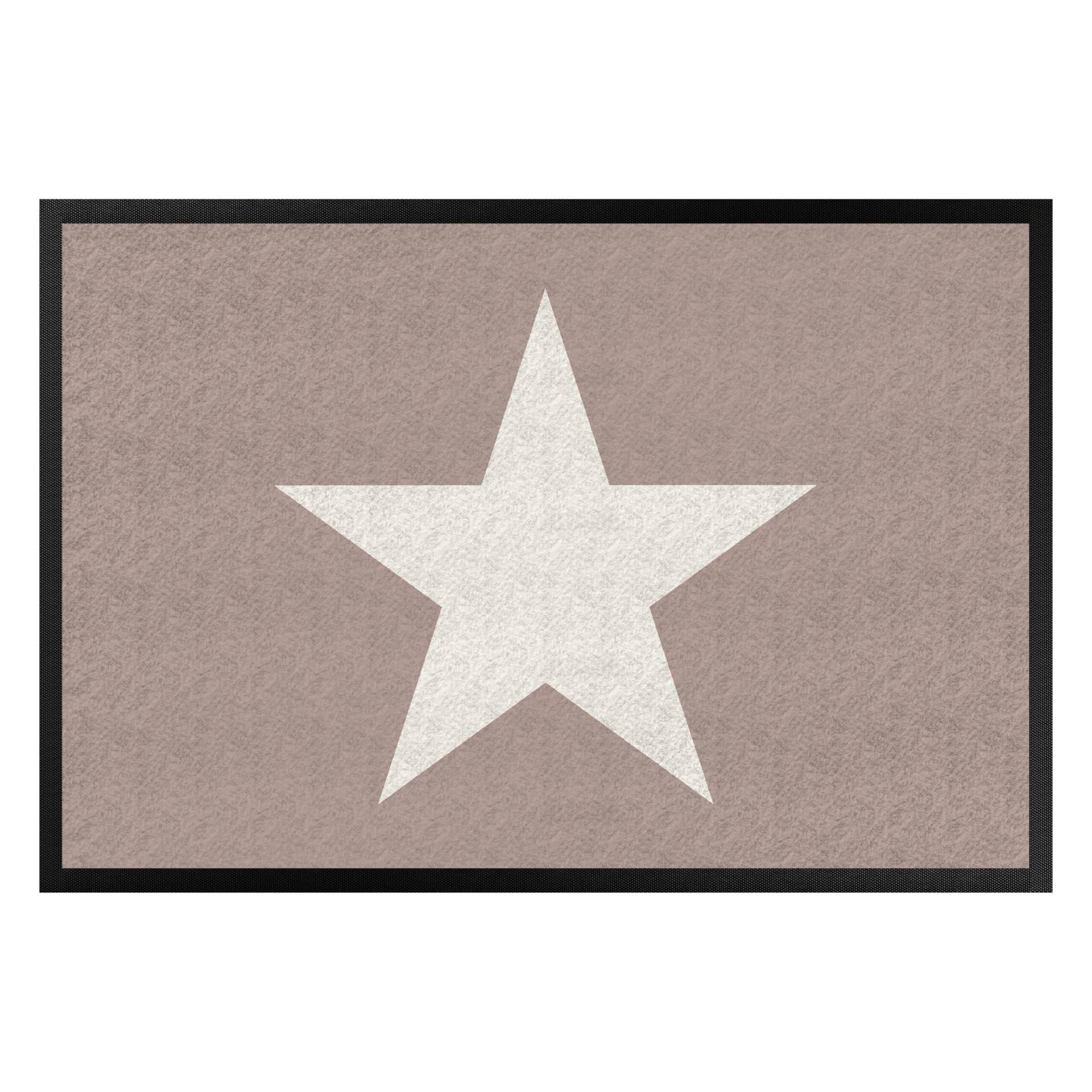 Fußmatte Stern in taupe