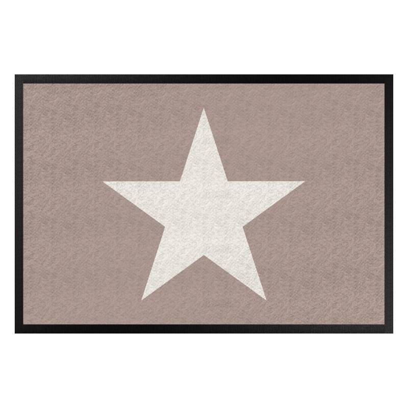 Fußmatte Stern in taupe