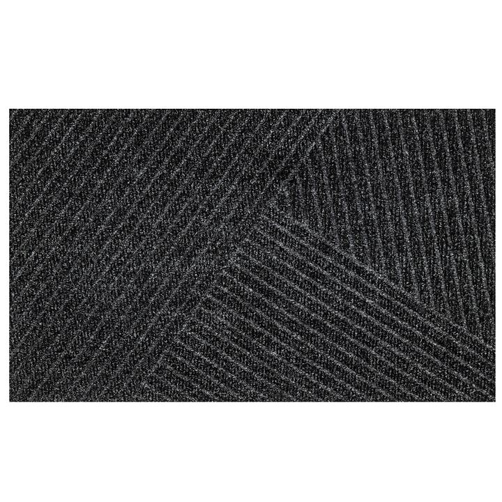 Fußmatte 'Stripes', anthrazit rechteckig, 45 x 75 cm von Wash&Dry