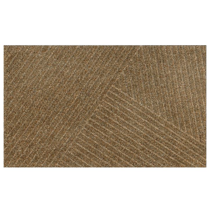 Fußmatte 'Stripes', taupe rechteckig, 45 x 75 cm von Wash&Dry