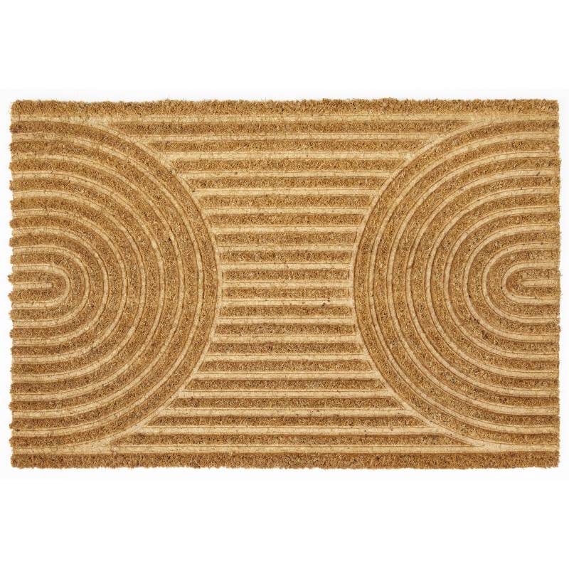 Fußmatte 'Zen' Halbkreise Kokos braun 40 x 60cm