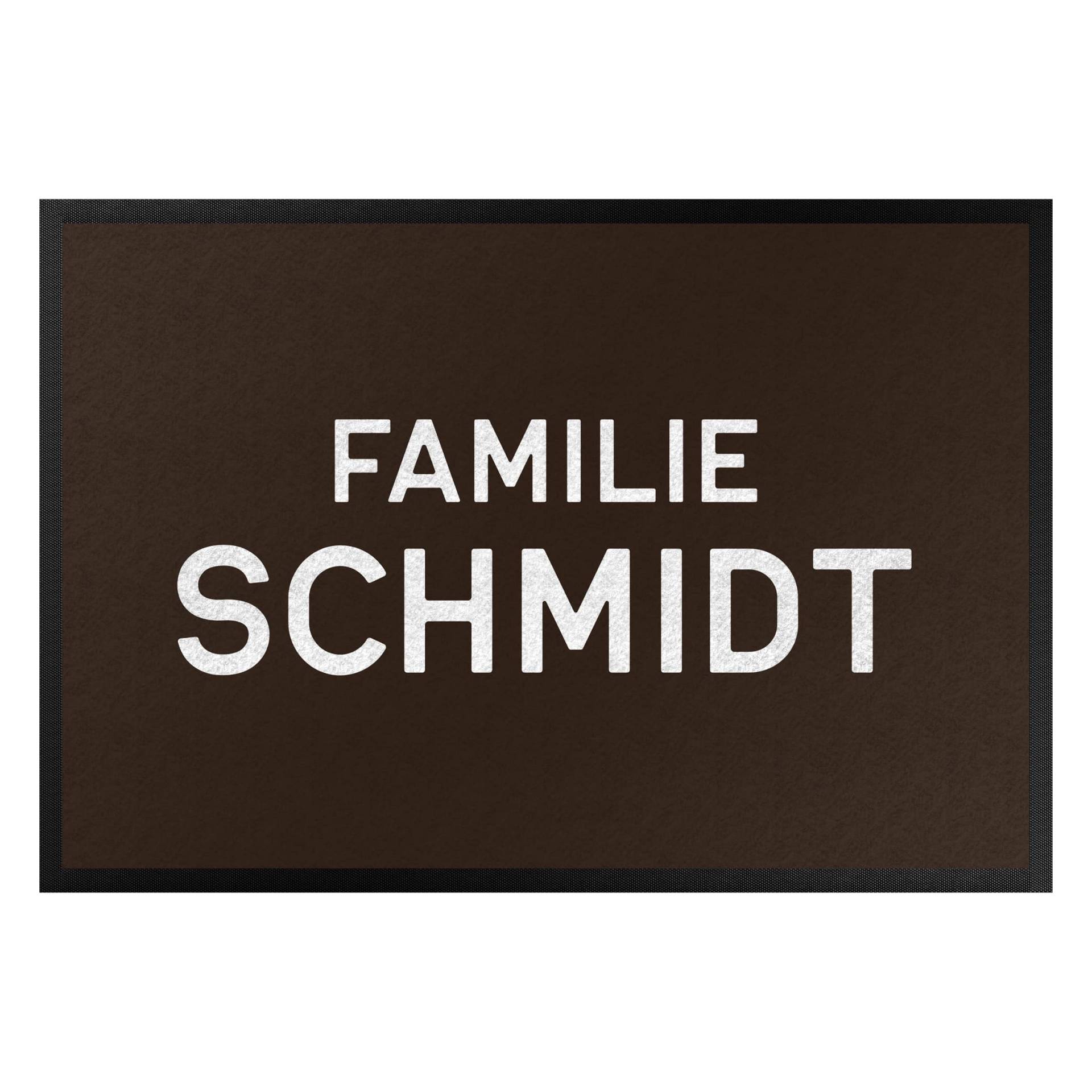 Fußmatte mit eigenem Text Familienname Wunschtext