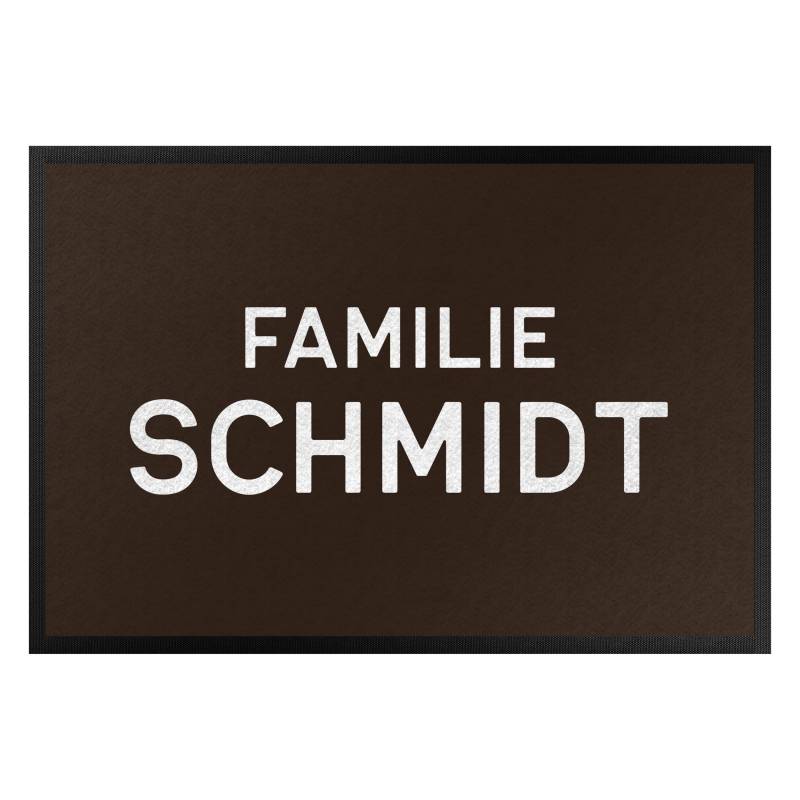 Fußmatte mit eigenem Text Familienname Wunschtext