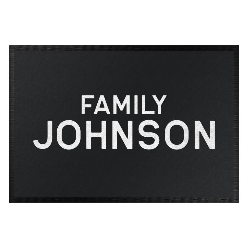 Fußmatte mit eigenem Text Family Surname