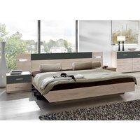 Futonbett inkl. Beleuchtung 160x200 ANGIE von WIMEX Hickory-oak-Nachbildung