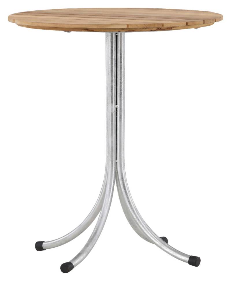 Gartentisch Holmsund ca. 65x65x75cm Teakholz/Silber