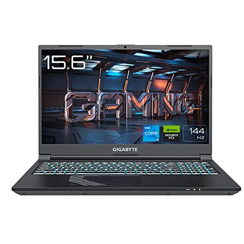 Gigabyte G5 (KF-E3DE313SD) Gaming Laptop | 15,6" 144Hz FHD IPS Display | Intel Core i5-12500H | 16GB RAM | 512B SSD | GeForce RTX 4060 | Schwarz von Gigabyte