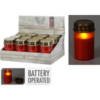 GRABLICHT Rot Batteriebetrieben LED ca. 12 cm hoch 1 Stück