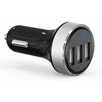 GRK Neues Mini-Autoladegerät – 3 USB-Anschlüsse iSmart QC 3,0–5 V/4,8 A – Voltmeterfunktion mit LED-Batteriestandsanzeige – Universelle von GRK