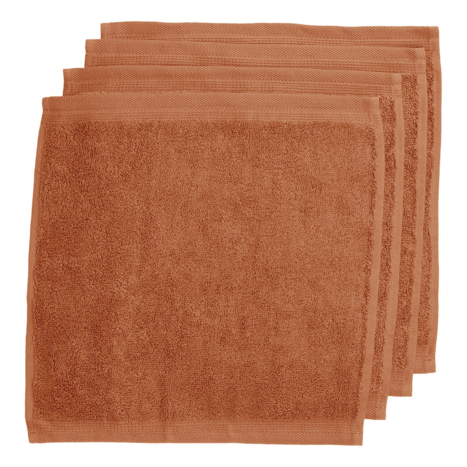 Frottier-Gästehandtuch aus reiner Bio-Baumwolle, 4 Stück, terra 30 x 30 cm Frottier-Gästehandtuch aus reiner Bio-Baumwolle, 4 Stück, terra 30 x 30 cm von Waschbär