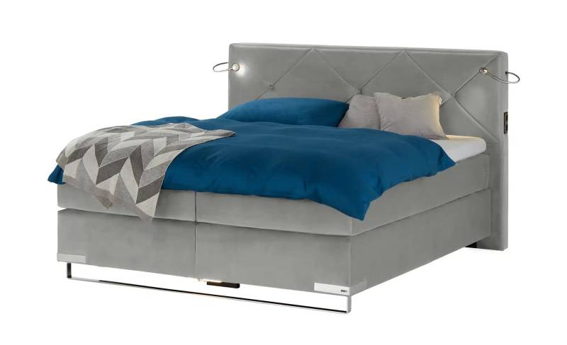 Musterring Boxspringbett Premiumversion Dubai ¦ grau ¦ Maße (cm): B: 217 H: 124 Betten > Boxspringbetten > Boxspringbetten 200x200 - Höffner