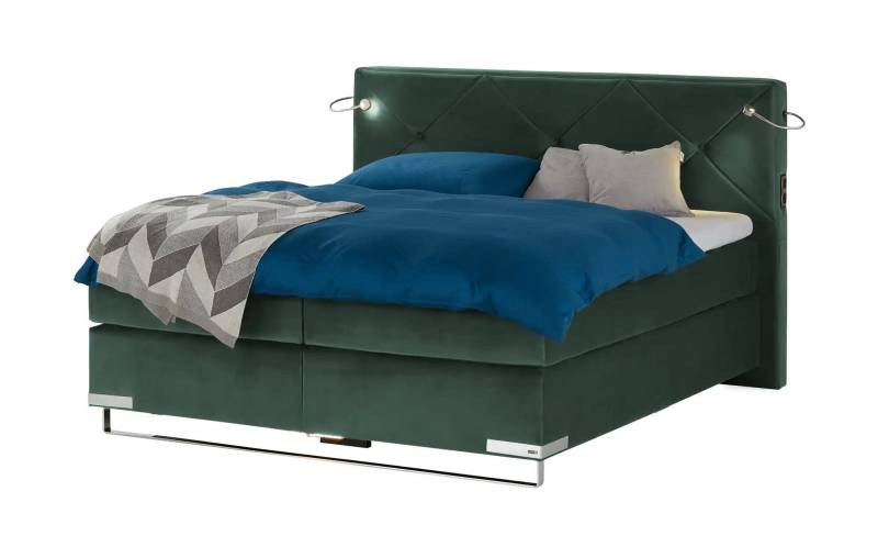 Musterring Boxspringbett Premiumversion Dubai ¦ grün ¦ Maße (cm): B: 197 H: 124 Betten > Boxspringbetten > Boxspringbetten 180x200 - Höffner