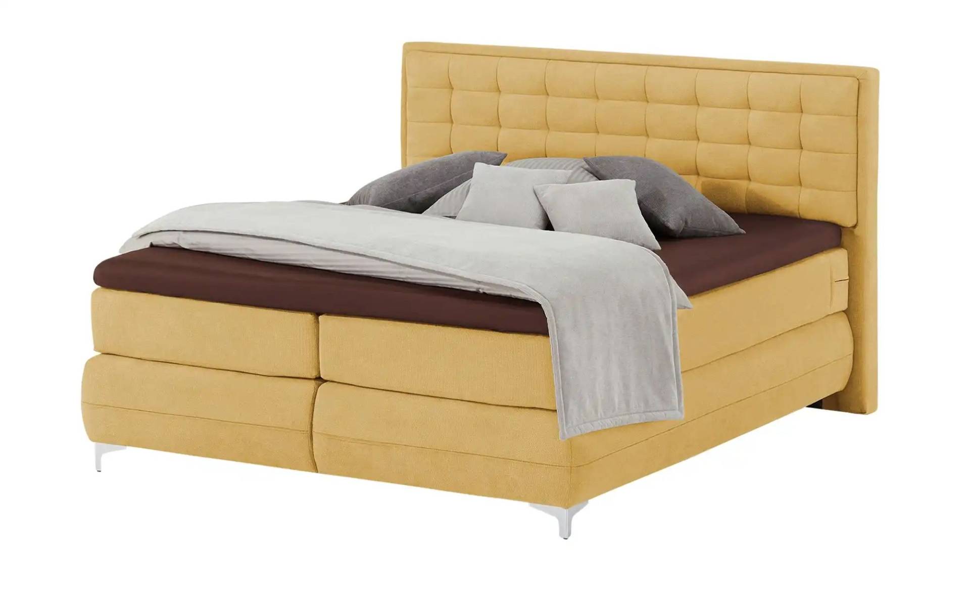 Gallery M Boxspringbett Standardversion Dubai ¦ gelb ¦ Maße (cm): B: 177 H: 124 Betten > Boxspringbetten - Möbel Kraft