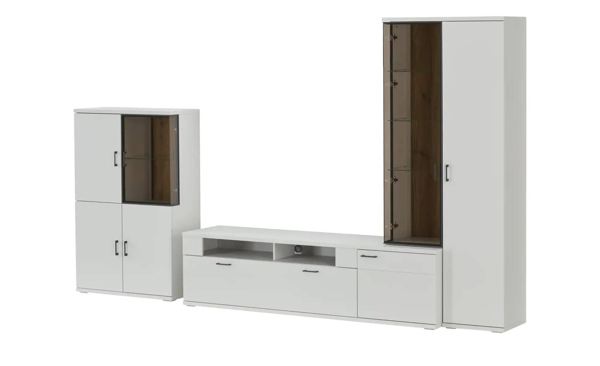 Jette Home Wohnkombination  Yannik ¦ weiß ¦ Maße (cm): B: 352 H: 212 T: 50.0 Kommoden & Sideboards > Wohnwände - Möbel Kraft