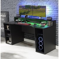 Gamer Tisch Schwarz 160 cm TEZAUR