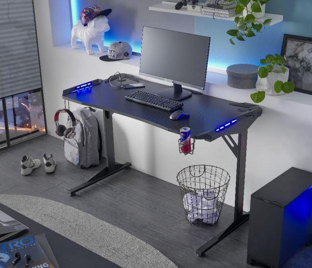Gaming-Schreibtisch BC 3110 ca. B119 H76 T60 cm in schwarz/Carbonoptik Gaming-Schreibtisch BC 3110 ca. B119 H76 T60 cm in schwarz/Carbonoptik