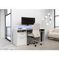 Gaming Schreibtisch Weiß 160 cm TEZAUR