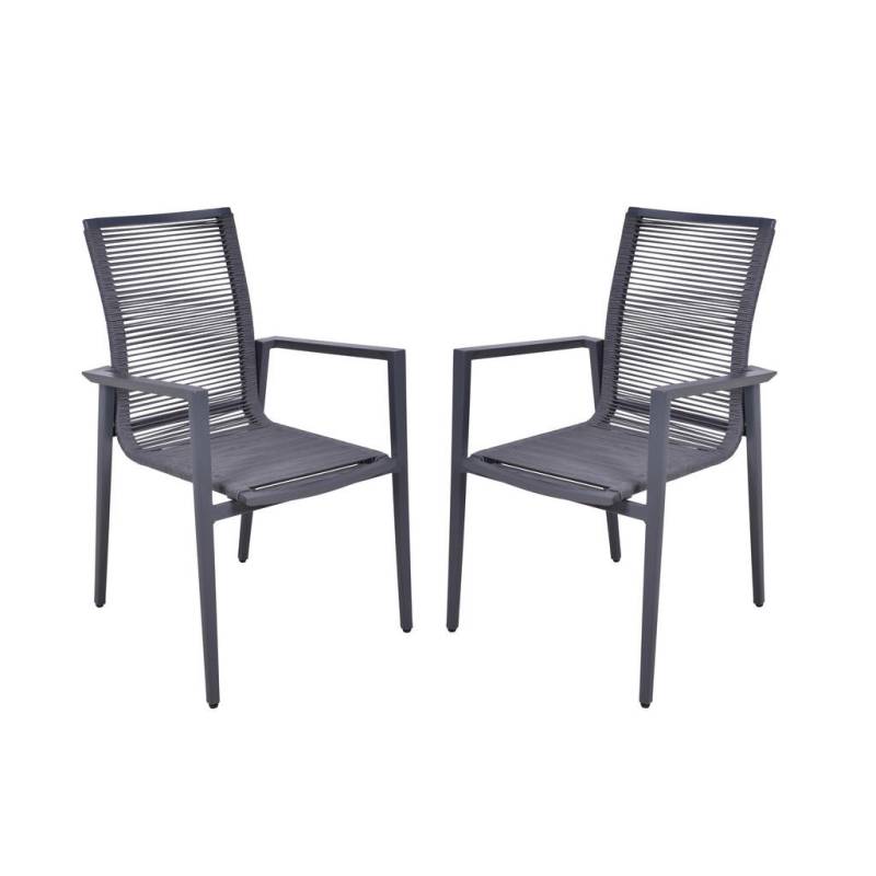 Gardenson GARTENSTUHL-SET Anthrazit