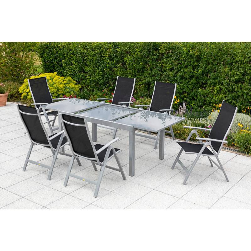 Gardenson GARTENTISCH Grau, Silber