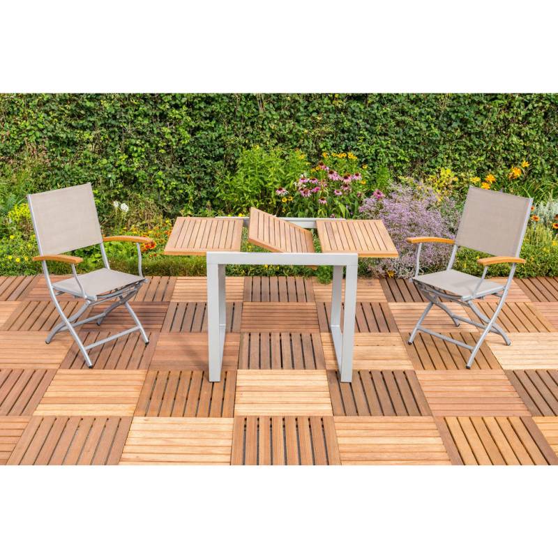 Gardenson GARTENTISCH Silber, Akazie