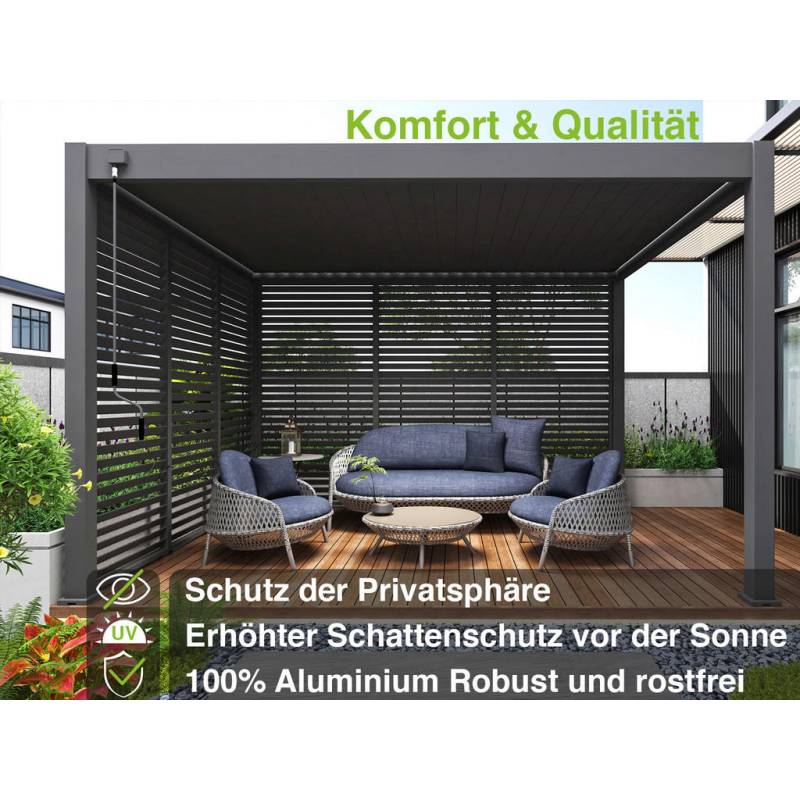 Gardenson PERGOLA-SEITENTEIL Anthrazit