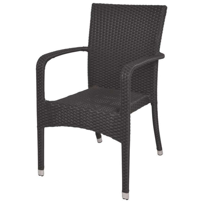 Gardenson STAPELSTUHL Schwarz, Silber