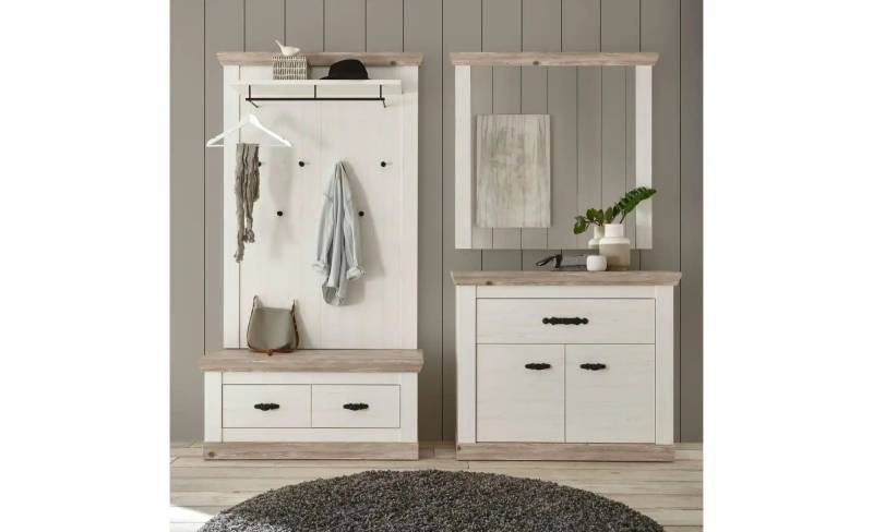 Garderobe  Roble ¦ weiß ¦ Maße (cm): B: 224 H: 201 Garderoben & Kleiderstangen > Garderoben - Höffner